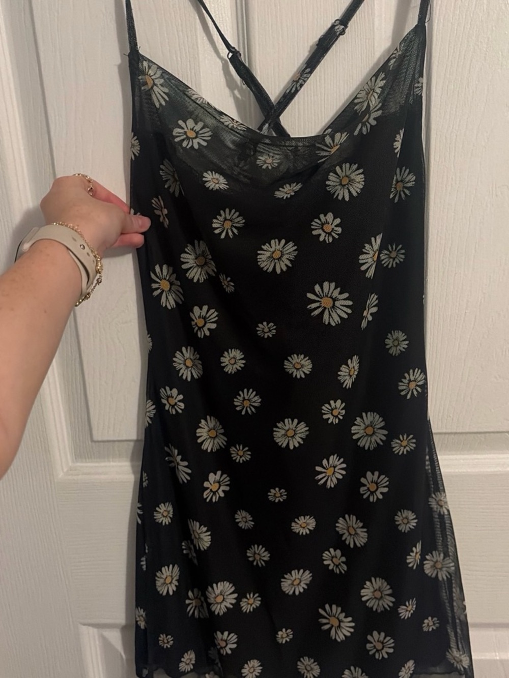 Full Tilt Black Daisy Slip Mini Dress